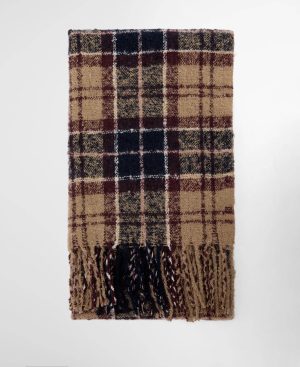 Hailes Tartan Scarf – Hessian Navy Tartan, XL
