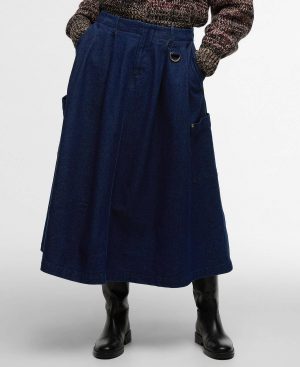 Saima Denim Midi Skirt