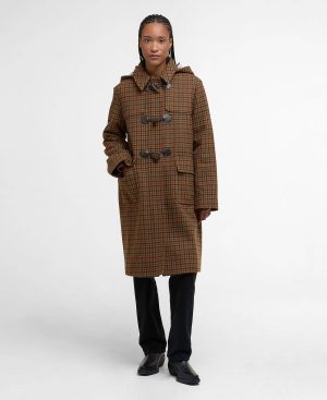 Melody Check Wool Duffle Coat