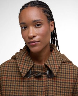 Melody Check Wool Duffle Coat