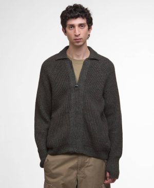 Garthman Knitted Zip-Up Jumper