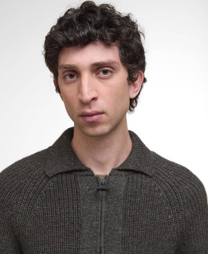 Garthman Knitted Zip-Up Jumper