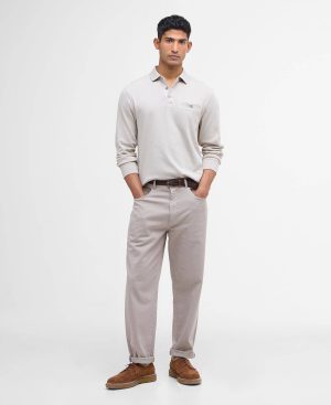 Washed Stretch Regular Trousers