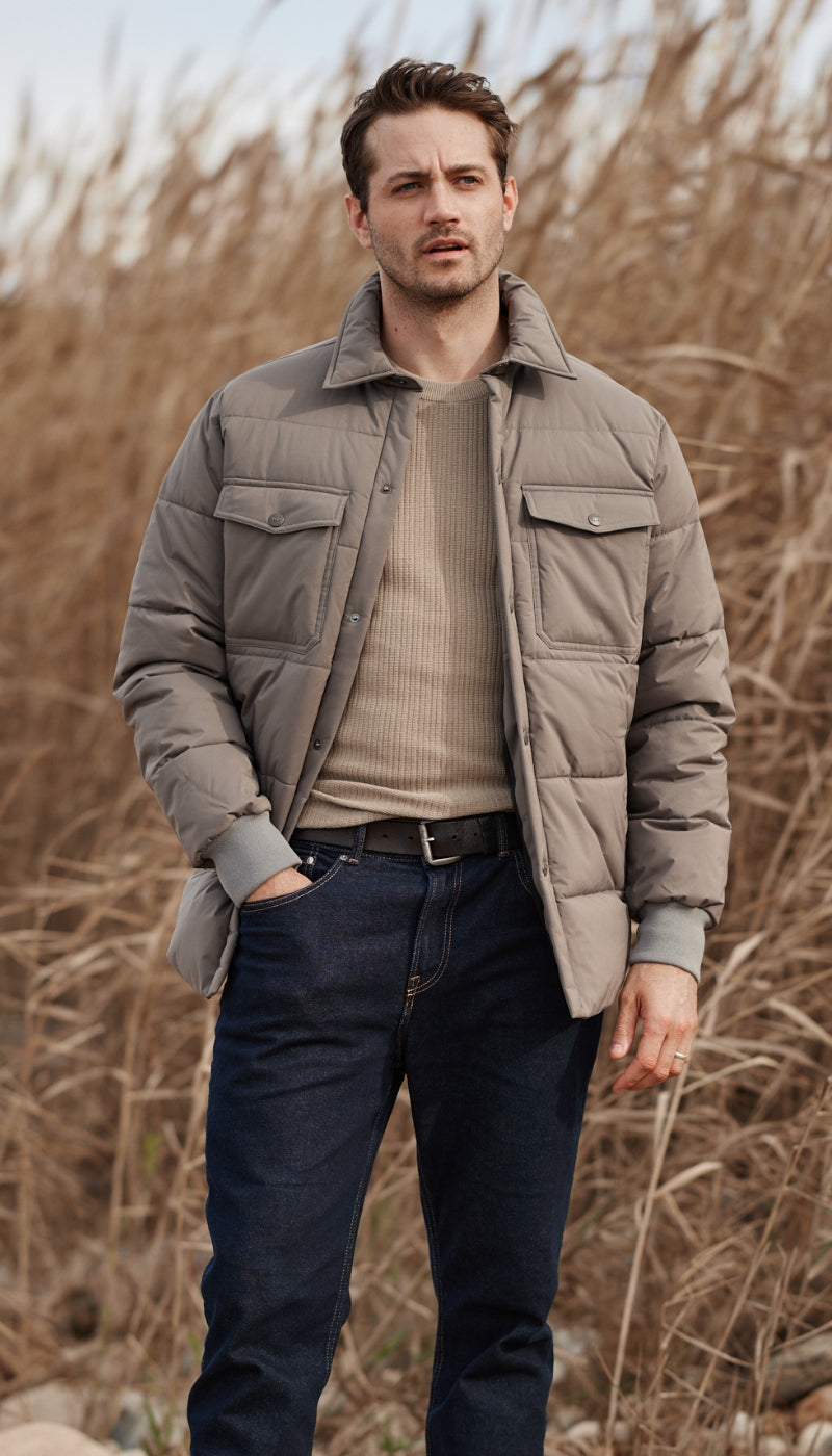 STRETCH FLEX PUFFER SHIRT JACKET