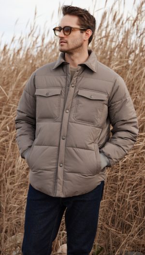 STRETCH FLEX PUFFER SHIRT JACKET