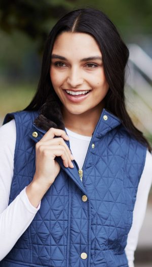 MULTI QUILTED PLUSH LINED VEST