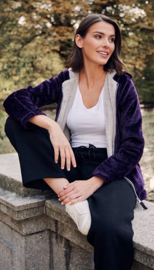 HOODED ZIP UP FLEECE JACKET