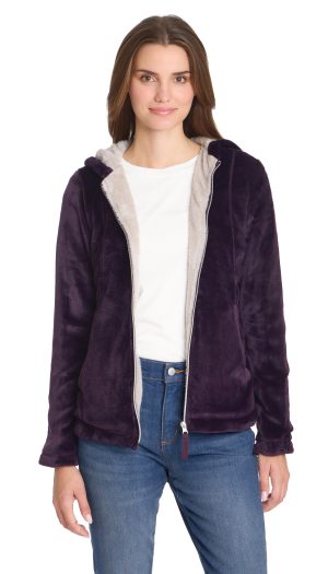 HOODED ZIP UP FLEECE JACKET