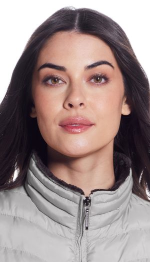 QUILTED PUFFER VEST WITH PLUSH LINING