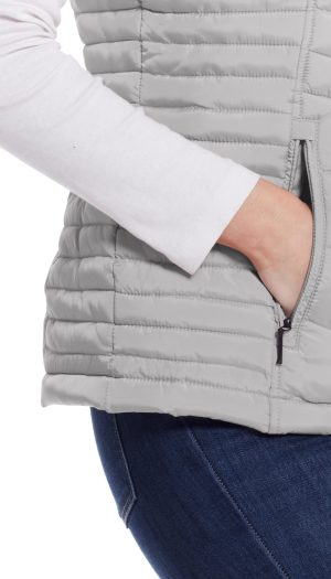 QUILTED PUFFER VEST WITH PLUSH LINING
