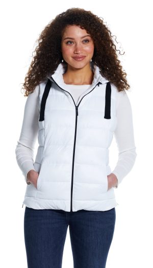 HOODED PUFFER VEST