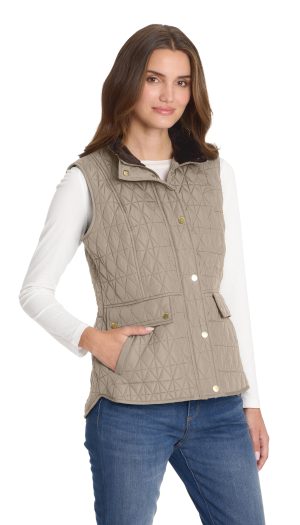 MULTI QUILTED PLUSH LINED VEST
