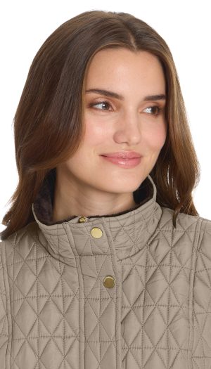 MULTI QUILTED PLUSH LINED VEST