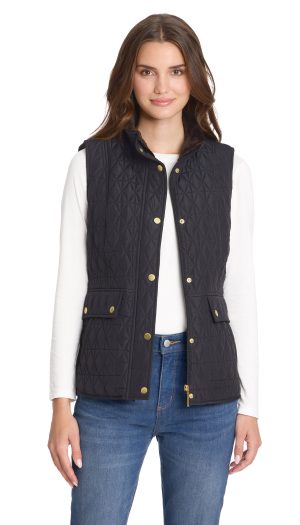 MULTI QUILTED PLUSH LINED VEST