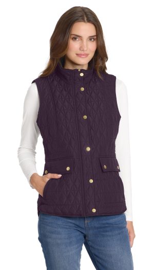 MULTI QUILTED PLUSH LINED VEST