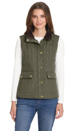 MULTI QUILTED PLUSH LINED VEST