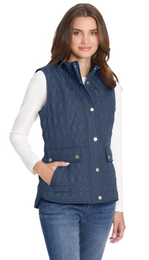 MULTI QUILTED PLUSH LINED VEST