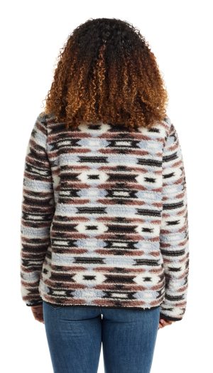 ZIPPER FRONT BONDED SHERPA FLEECE