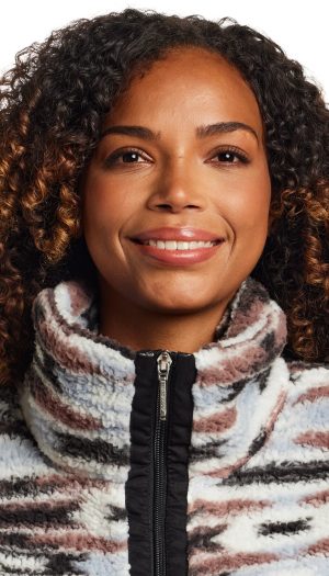 ZIPPER FRONT BONDED SHERPA FLEECE