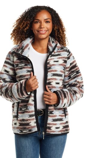 ZIPPER FRONT BONDED SHERPA FLEECE