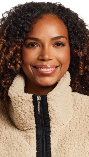 ZIPPER FRONT BONDED SHERPA FLEECE