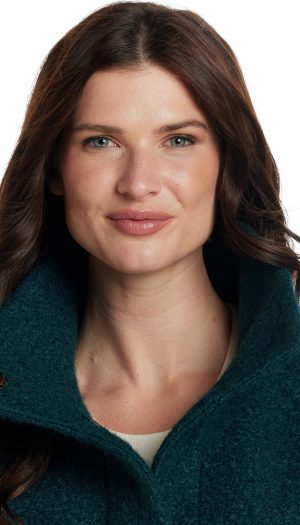 BOUCLE JACKET WITH KNIT SLEEVES