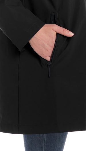 HOODED A-LINE RAIN JACKET