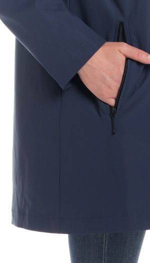 HOODED A-LINE RAIN JACKET