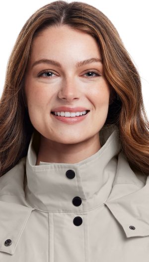 HOODED A-LINE RAIN JACKET