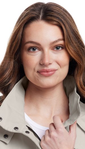 HOODED A-LINE RAIN JACKET